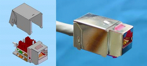OCC CAT-6a shielded receptacle balanced pair connectors