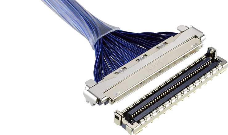 I-Pex Connectors micro-coaxial connector CABLINE-UM_(B) WithLOCK CoTrim