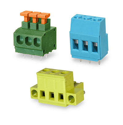 Terminal block connectors come in pluggable, screw type and screwless ...