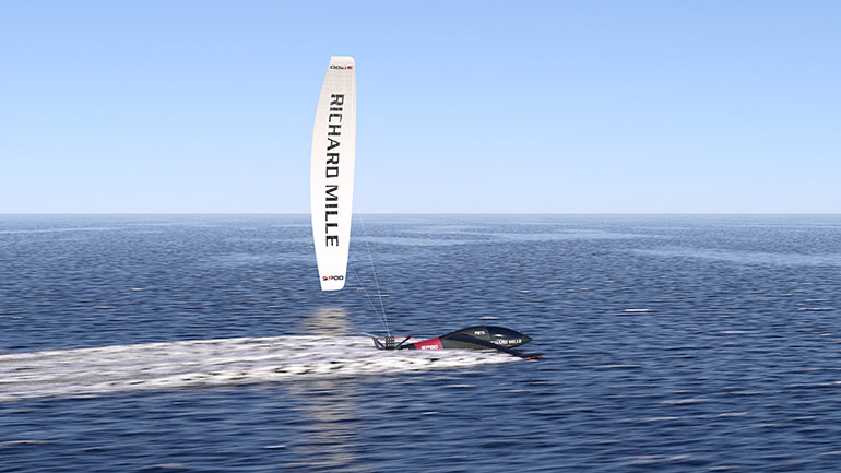 3D renderings of the SP80 sailing on water (photo courtesy of SP80)
